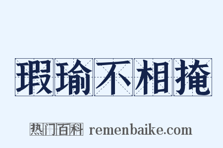 瑕瑜不相掩是什么意思的图片